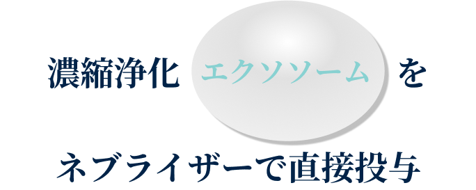 濃縮浄化エクソソームをネブライザーで直接投与